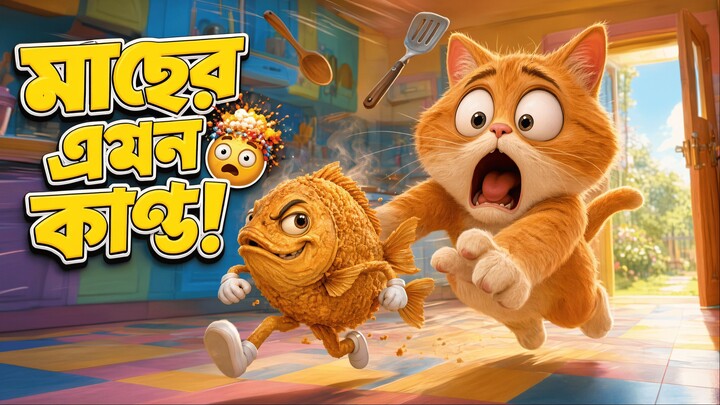 মাছ ধরতে গিয়ে বিড়ালের কাণ্ড!