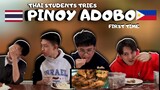 MY THAI STUDENTS REACTION EATING PINOY ADOBO FOR THE FIRST TIME | DELICIOUS!!!