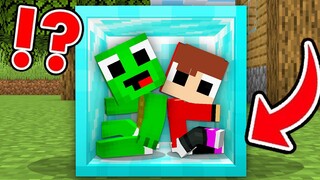 JJ and Mikey Can't Leave This Block in Minecraft Jail Prison Escape Challenge (Maizen Mazien Mizen)