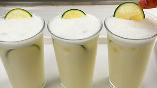 经常看到很多人在做这个巴西柠檬水，总感觉不好喝，今天试做了一下之后，喔去，简直后悔没早点学，真的太好喝了！