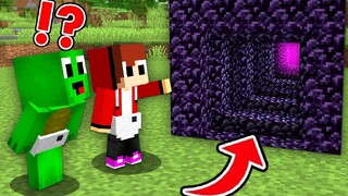 Mikey and JJ Found this SECRET CURSED STRANGE PORTAL in Minecraft JJ and Mickey Challenge - Maizen