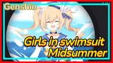 Girls in swimsuit Midsummer