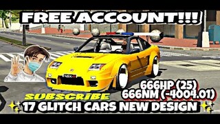 || CAR PARKING MULTIPLAYER 4.8.2 || FREE ACCOUNT GIVEAWAY || 17 GLITCH CARS NEW DESIGN
