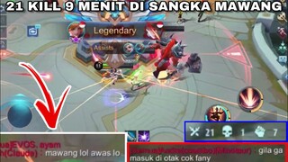 FANNY 21 KILL DALAM 9 MENIT !! MAWANG AWAS LO KWKW