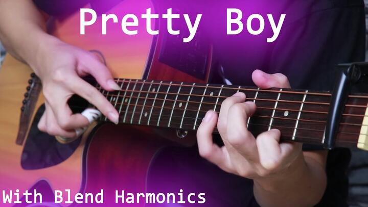 M2M - Pretty Boy - Fingerstyle Guitar Cover ( melody with blend harmonics )