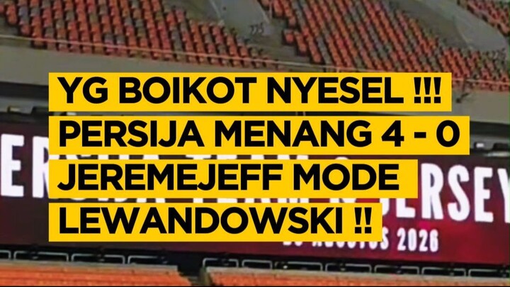 Yang boikot tidur , besok nurut lagi sama korwil Persija menang telak 4 - 0 dari Brisbane Roar !