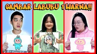 CHALLENGE GAMBAR LABUBU 1 WARNA BERSAMA ANAK !! GAMBARNYA KEREN !! Feat @sapipurba Roblox