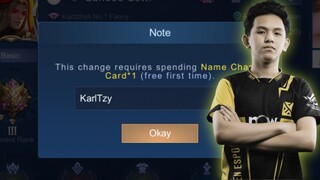 I CHANGED MY NAME TO KarlTzy AND THIS HAPPENED...