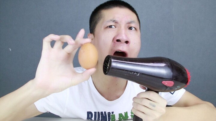 Dùng máy sấy tóc có thể làm chín trứng được không? Chàng trai thử nghiệm cách chế biến trứng mới