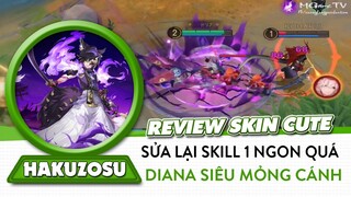 Review skin tím cute Hakuzosu, sửa lại skill 1 quá xịn, gank siêu nhanh nhưng mỏng