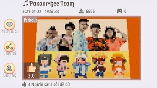 MEOWPEO BẤT NGỜ VỚI MAP PARKOUR TẶNG BEE TEAM SIÊU XỊN*MAP PARKOUR BEE TEAM TRONG MINI WORLD