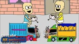 MINIATUR Mobil Truk Oleng Mainan - Kartun Lucu - Funny Cartoon / Udin Dan Martin