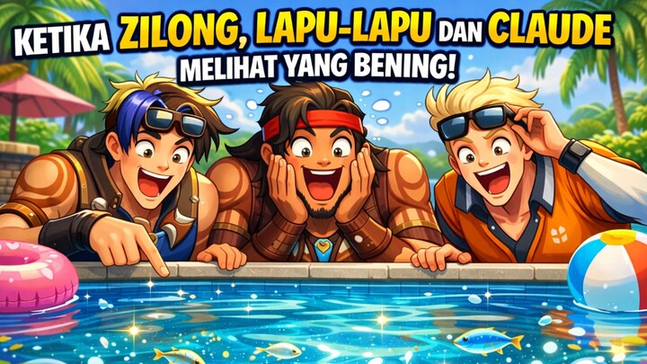 ketika zilong, lapu-lapu & claude melihat yg bening