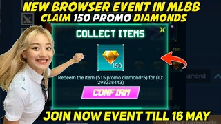 NEW BROWSER EVENT! CLAIM 150 PROMO DIAMONDS || MOBILE LEGENDS