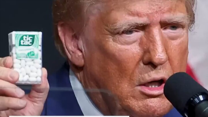 Shocking! Trump Uses Tic Tac Candies to Reveal the Truth About U.S. Inflation: Smaller Packaging, Hi