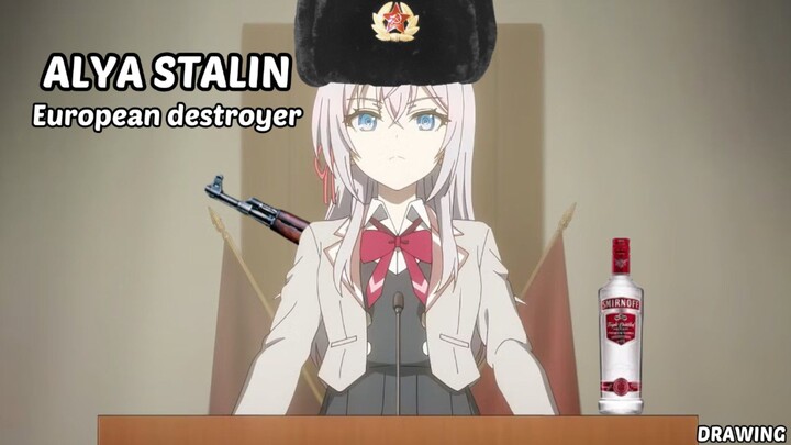 DRAWING Alisa Mikhailovna Kujou -Alya Sometimes Hides Her Feelings in Russian