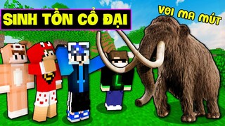 MINECRAFT SINH TỒN CỔ ĐẠI #1 | NOXUSS SINH RA ADN VOI CỔ ĐẠI VÀ LÀNG KHỦNG LONG CỦA YOUTUBER