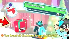 Hướng dẫn anh em tìm đủ 20 Phần quà CHRISTMAS PRESENTS để ăn Event Winter - Pet Simulator X