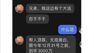 沙雕网友103：兄弟，我这边有个大活，你干不干?