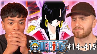 BOA HANCOCKS BACKSTORY IS NOT WHAT WE EXPECTED! - One Piece Episode 414 & 415 REACTION + REVIEW!