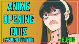 ANIME OPENING QUIZ - 1 SECOND EDITION - 40 OPENINGS + BONUS ROUNDS