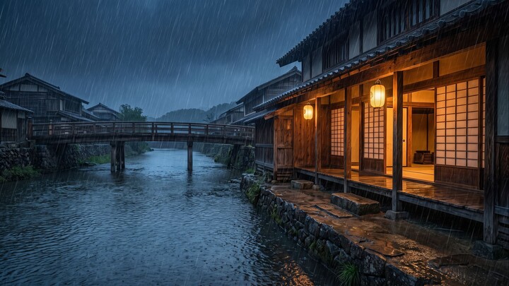 Heavy Riverside Rain Sounds | 沉浸式雨声 助眠白噪音 (8 Hours Deep Sleep & Overthinking Relief)