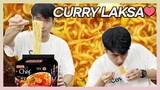 A Korean guy's Mamee Chef Curry Laksa Mukbang show