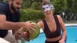 The feeling of stuffing a watermelon in...