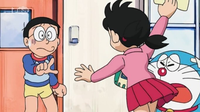 Nobita pinned Shizuka, what did he want to do? Pinned Fat Tiger#Doraemon