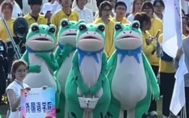 街舞区看到可爱蛙蛙