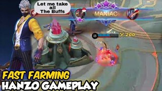 FAST FARM HANZO MANIAC GAMEPLAY | MOBILE LEGENDS