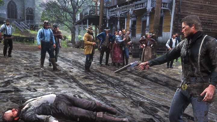 [Red Dead Redemption 2] วิธีการดึงปืนออกมาอย่างรุนแรงระหว่างการต่อสู้ในบาร์?