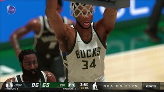 NBA2K21 HIGHLIGHTS: NETS VS BUCKS Full Game Highlights I October 7, 2021 I NBA2k 2021