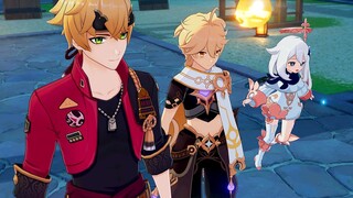 Aether & Paimon arrive at Inazuma - Genshin Impact 2.0