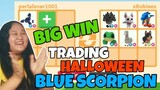 WHAT PEOPLE TRADE FOR HALLOWEEN BLUE SCORPION (Big Win 😲)