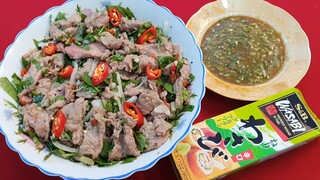 BÒ TÁI CHANH - cách làm bò tái chanh chấm mù tạt wasabi ngon tuyệt đỉnh - món ngon dễ làm