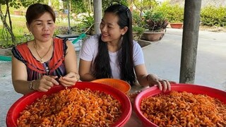 Đã Mắt Cảnh Xổ Vuông Tôm ban đêm & Nghề làm Tôm khô đất truyền thống| ÁNH KUA