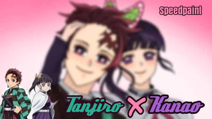 Tanjiro X Kanao Fanart Demon Slayer | Speedpaint