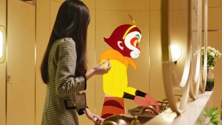 女人在厕所遇见了一个二次元的孙悟空