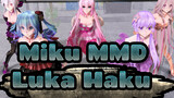 [Miku MMD]PINK CAT Miku& Luka Haku IA Yukari