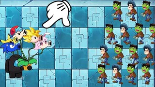 Plants VS Zombies 어몽어스 Vs Among us + Scary Teacher + Bruce Lee + Simpson Animation