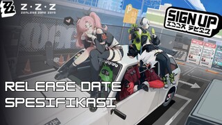 Zenless Zone Zero ZZZ - Release Date dan Spesifikasi