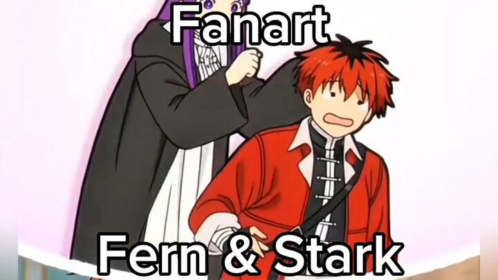 Fanart Fern and Stark from Frieren🔥🔥