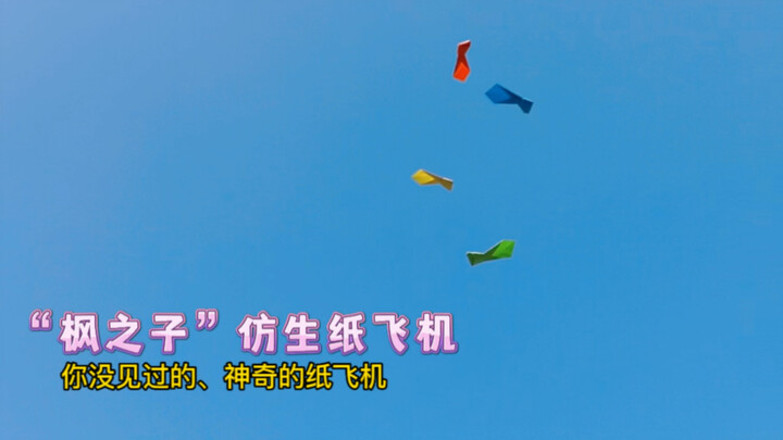 This is a super cool, never-before-seen paper airplane—the “Maple Child” biomimetic paper plane! Its