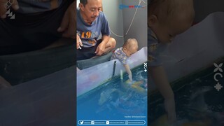 Kesabaran Setipis Tisu Terdeteksi Sejak Dini! Bocil Lakukan Hal Tak Terduga saat Beri Makan Ikan