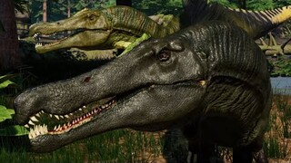 2 Irritator & 2 Oxalaia Breakout & Fight - Jurassic World Evolution Mods (4K 60FPS)