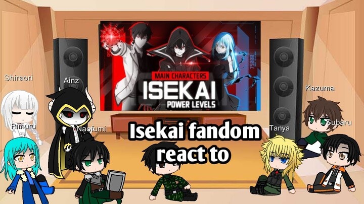 isekai fandom react to Main character Isekai power levels