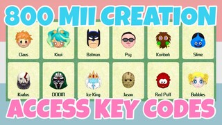 Best 800+ Mii Character Creation Access Key Codes In Miitopia (Nintendo Switch)