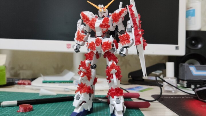 [Transformasi Gundam] Bentuk Kristal HG Unicorn Gundam Buatan Sendiri