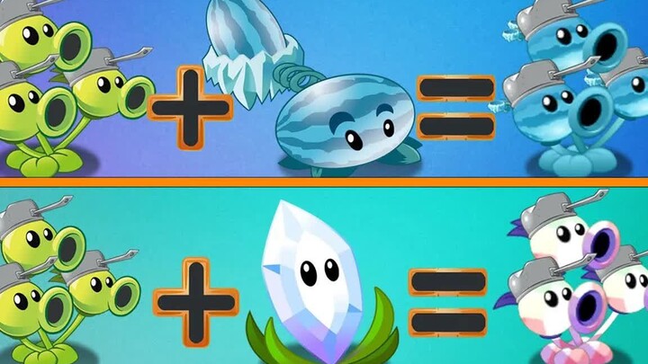 Gameplay PvZ 2 – Penembak Tripel berfusi dengan tanaman lain untuk melawan tim zombie raksasa